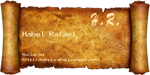 Habel Rafael névjegykártya